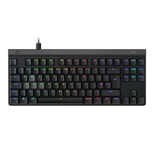 Image of Logitech G G515 RAPID TKL Low-Profile Wired Gaming Keyboard, Fully Customizable PC Gaming Keyboard with Analog Low-Profile Switches, Rapid Trigger, Ultra-Slim, for USB-A port, QWERTY UK Layout - Black