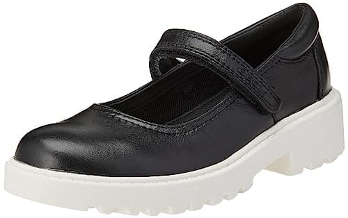 Image of Geox Girls J Casey Girl P Ballet Flats, Black White, 13 UK Child