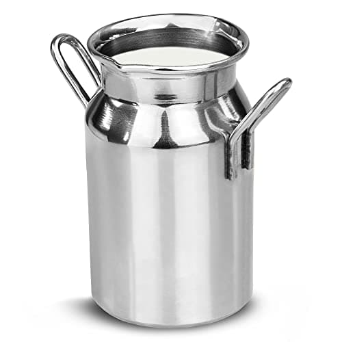 Image of bar@drinkstuff Stainless Steel Mini Milk Churn 4.75oz / 135ml (135ml, 6, Count)
