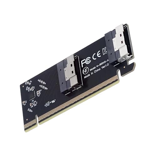 Image of CY Low Profile Slimline Dual SFF-8654 8X 74Pin to Detachable PCIE 16X Express 3.0 PCIE4.0 Raid Card VROC Raid0 Hyper Adapter