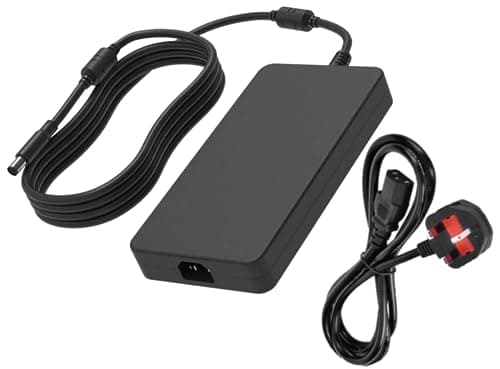 Image of 19.5V 12.3A 240W AC Adapter for Dell Alienware M17X R2 M17X R3 M4700 M6400 M6500 M6600 J211H Laptop Charger (DA180PM111/FA180PM111/HA180PM181) Power Supply Cord