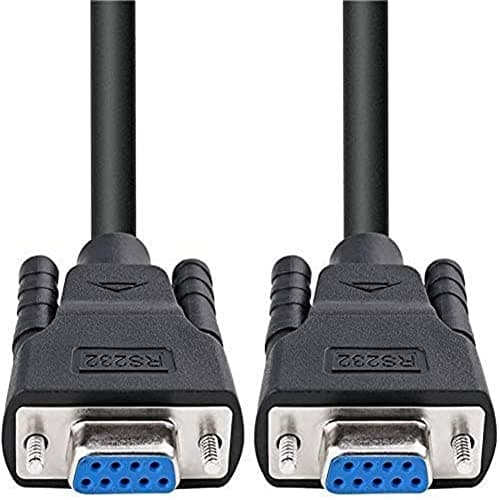 Image of DTECH DB9 RS232 Serial Null Modem Cable Female to Female Full Handshaking 7 Wire Crossover for Data Communication 0.5M