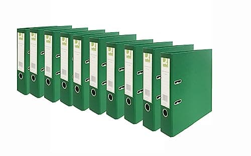 Image of Q-Connect 70mm Lever Arch File Polypropylene A4 Green (Pack of 10) KF20022