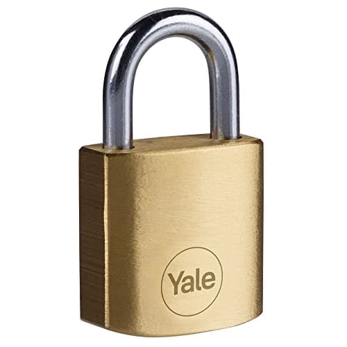 Image of Yale - Y110B/25/113/1 Standard Security 25mm Brass Padlock - Open Steel Shackle - 3 Keys
