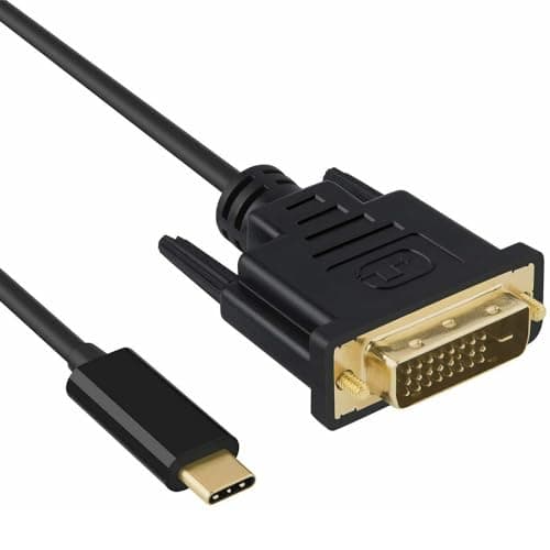 Image of USB-C to DVI Cable - 4K@30Hz Thunderbolt to DVI Cable,USB Type-C to DVI Female, Support 2017-2020 MacBook Pro, Surface Book 2, Dell XPS 13, Galaxy S10 (1M)