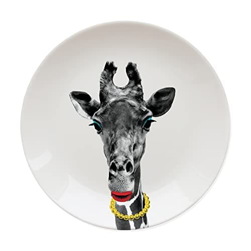 Image of Mustard M 12006D Fun Dining Dinner Plate Wild Dining Giraffe, Print