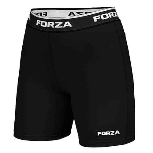 Image of FORZA Junior Boys Base Layer Shorts – Compression Undershorts, Moisture‑Wicking, 4‑Way Stretch – Ages 9‑14, Extra Small & Small, Multiple Colours (Black, Age 11-12 (Junior))