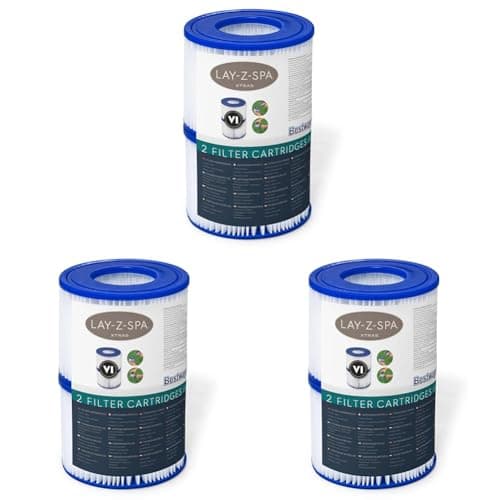 Image of Lay-Z-Spa Hot Tub Filter Cartridge VI for All Lay-Z-Spa Models - 1 x Twin Pack (2 Filters) (Pack of 3)