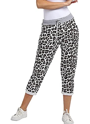 Image of Crazy Girls Womens Italian Trousers, Leopard Print, ML (UK 12-14)