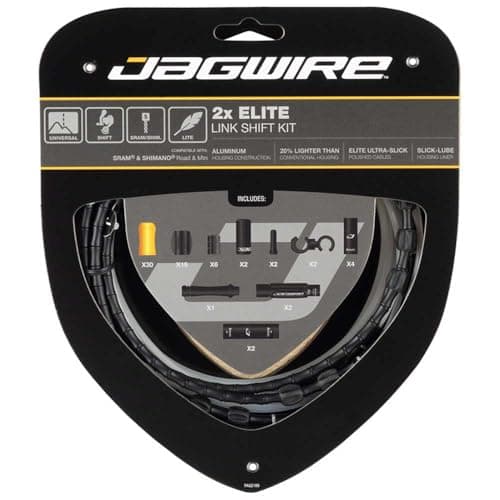 Image of Jagwire Elite Link Shift/Gear Cable Kit (x2 Cables) - Black