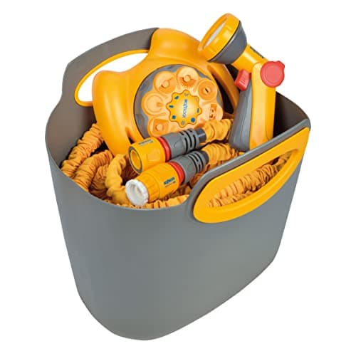 Image of HOZELOCK - Watering Kit Superhoze City Plus 15m : Ideal for Small Spaces, Balconies, Terraces, Expandable Hose, Up to 3X Original Length (max 15m), 2 Aquastop Fittings: Ready to Use [100-100-218]