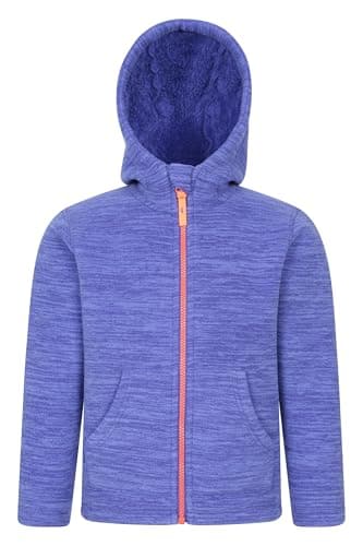 Image of Mountain Warehouse Snowdonia 2 Kids Fully Borg Lined Hoodie Purple Teen Size 13 Years