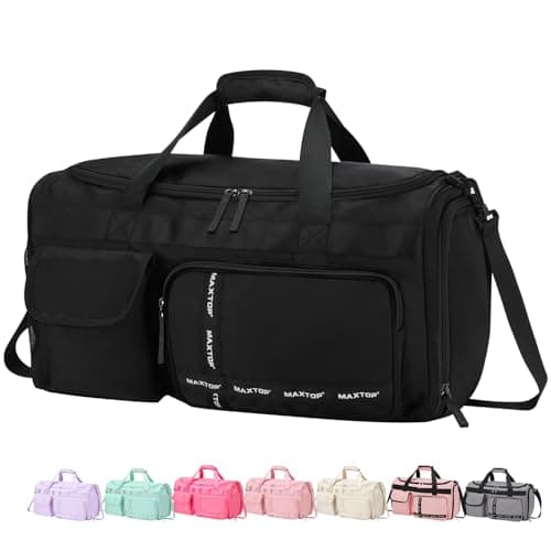 Image of MAXTOP Travel Duffle Bag for Women Carry On Tote Weekender Overnight Bag Large Capacity Duffel Bag with Shoe Compartment,Gym Tote Bag with Dry and Wet Separation