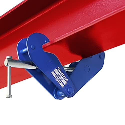 Image of TOUGHER Beam Clamp, 11000lbs/5ton Capacity I Beam Lifting Clamp 3.1-12.6Inch Opening Flange Width Range Beam Clamp for Lifting Rigging