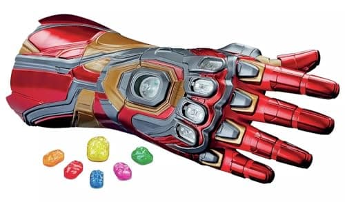 Image of Avengers Marvel Legends Series Iron Man Nano Gauntlet Articulated Electronic Fist with Lights and Authentic Movie Sounds and Removable Infinity Stones Multicolor