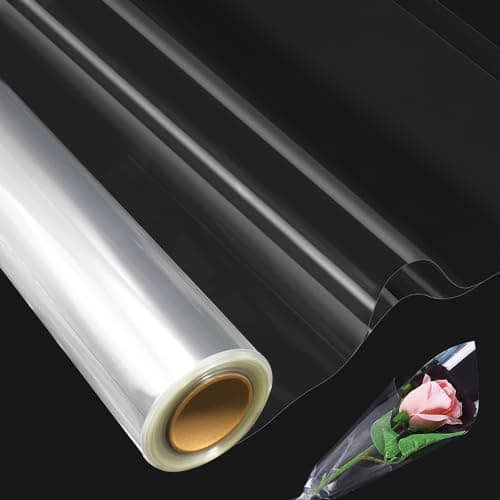 Image of Clear Cellophane Roll for Gift Wrapping: 80cm x 30M Cellophane Wrap for Christmas Birthday Hamper