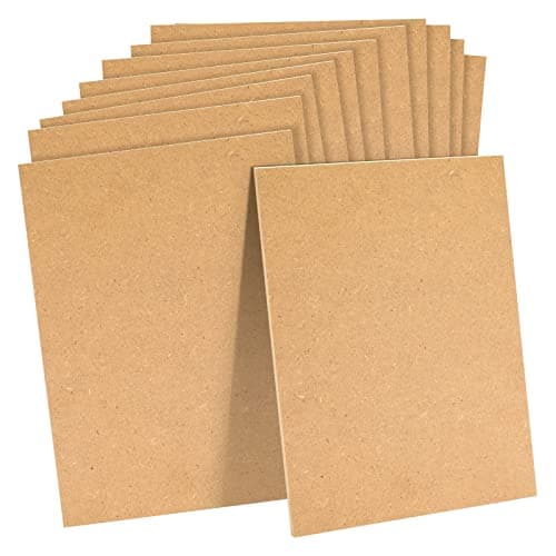 Image of Bright Creations 12 Pack Blank MDF Board for Painting, Arts and Crafts (22.9 x 30.5 cm, 0.63 cm Thick)
