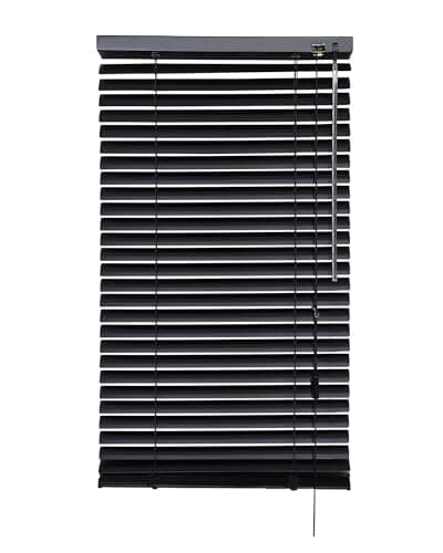 Image of iYueMps 90 x 160cm Black Venetian Blinds Aluminium Blinds Window for Clamping or Dirlling Window Blind Strong Trimmable Easy Fit 25mm Slat for Bathroom, Bedroom, Living Room, Kitchen