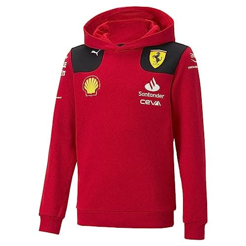 Image of PUMA Scuderia Ferrari - Kids 2023 Team Hoodie - Red - Size: 3/4 Years