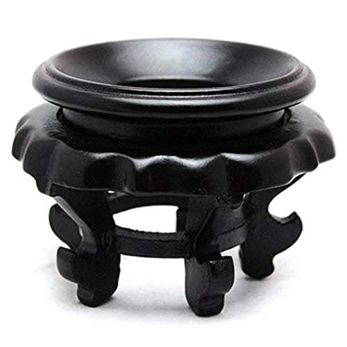 Image of Egg Shaped Display Stand,Egg Carving Emu Ostrich Tray Duck Egg Display Holder Decoration for Home Office (Black)