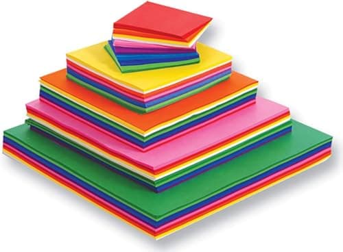 Image of Stephens Tissue Paper Squares 200mm Pack of 480, Bright Bold Colours, Ideal for Crafts, Scrapbooking, Card Making, Paper Craft Project, Making Decorations for Birthday, Wedding, Baby Shower