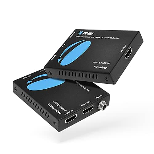 Image of OREI HDMI Extender UltraHD Over Single Cat6/Cat7 Cable 4K @ 60Hz with HDR & IR Control - Up to 165 ft EDID Management