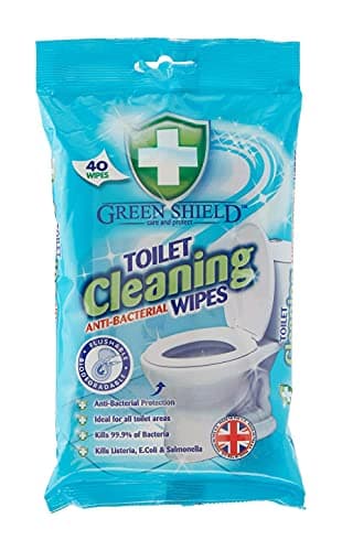 Image of Green Shield Toilet Cleaning Anti- Bacterial wipes Big Value by Green Shield