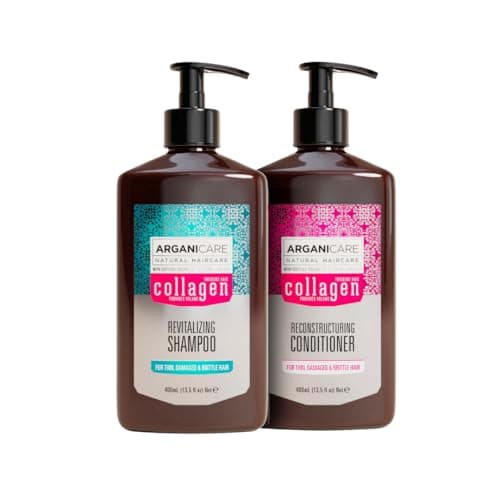 Image of Arganicare | Duo Shampoo + Conditioner | With Collagen | Cleanses & Maintains Natural Moisture Level | Gives Volume to Your Hair | All Hair Types | 1x400 ML+ 1x400mL
