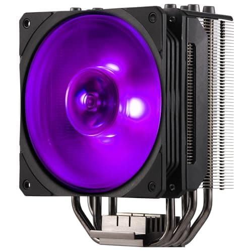 Image of Cooler Master Hyper 212 RGB Black Edition CPU Air Cooler with LGA1700Bracket - 4 Continuous Direct Contact Heat Pipes with Fins, SF120R RGB Fan, Optional Push-Pull Fan Configuration - Black RGB