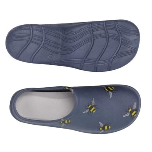 Image of Womens/Ladies Clogs Briers Gardening Shoes Soft Sole Slip On Lightweight UK 4-8 (Navy (Bees), Numeric_6)