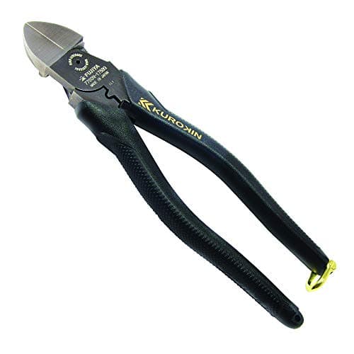 Image of FUJIYA Tools, 7700N-175BG, High Leverage Diagonal Cutting Nippers, Black & Gold color-, 7 Inch