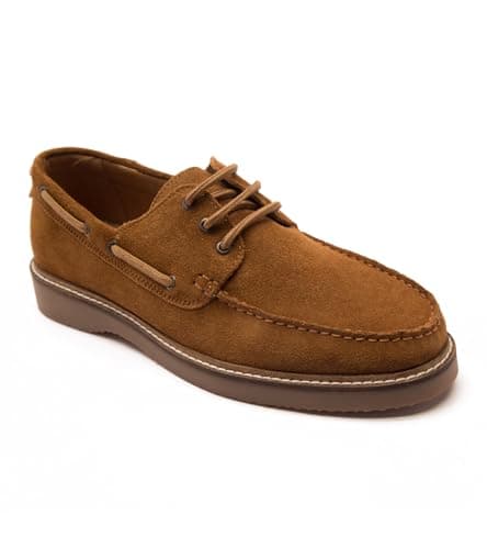 Image of Thomas Crick Men's 'Triggs' Suede Leather Casual Boat Shoes