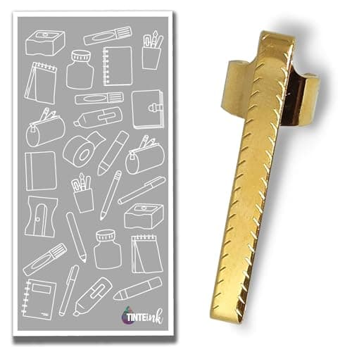 Image of Fisher Bullet space pen Clips Compatible with Bullet pens - Chrome/Gold/Black/Plain/Chevron Choose Style (Chevron, Gold)