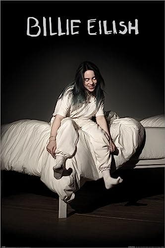 Image of Grindstore Laminated Billie Eilish (When We All Fall Asleep Where Do We Go) Maxi Poster Large Wall Art Print, Wall Decor, Home Office Classroom Decoration, Gift Idea, Decorative Print 91.5x61cm