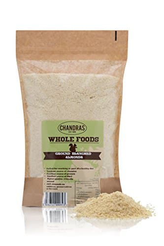 Image of Chandra Whole Foods - Ground Almond Flour 300G - Low-GI Almond Flour for Snack Making, Smoothies, Baking & Cooking - Gluten-Free Keto Almond Flour