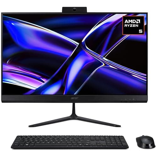 Image of acer Aspire C24-B All-in-One Desktop PC - AMD Ryzen 5-340, 16GB, 1TB SSD, Integrated AMD Radeon Graphics, 23.8" Full HD Display, Windows 11, Black
