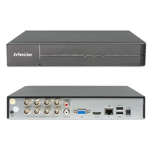 Image of Evtevision 8 Channel 5MP Lite DVR Recorder for CCTV System,Super HD Security Video Hybrid DVR Box Support IP and Analog Cameras, Smart AI Human/Vehicle Detection, Email Alert, No Hard Drive