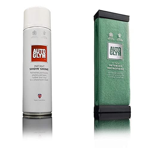 Image of Autoglym Instant Show Shine, 450ml & Hi-Tech Interior Microfibre - Green