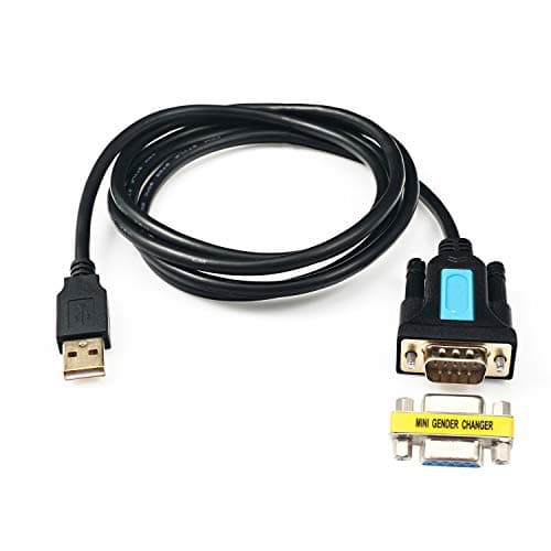 Image of CABLEDECONN USB to RS232 Adapter with Prolific PL2303 Chipset USB2.0 Male to RS232 Female DB9 Serial Cable 2m 6ft for Windows XP,Windows Vista,7,8,10,Mac OS 10.6 Above Linux