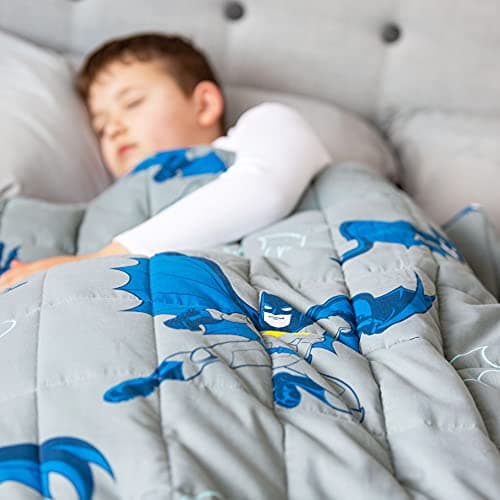 Image of Rest Easy Batman Weighted Blanket For Children & Adults | Heavy Blanket for Sleep, Stress Relief, Anxiety Relief & Sensory Calming Blanket For Great Sleep | 100% Super Soft Cotton Material