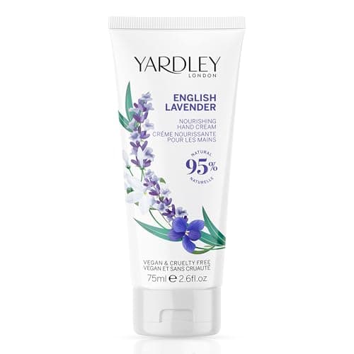 Image of Yardley London English Lavender Hand Cream, Nourishing & Moisturising Hand Lotion with Soothing Lavender Scent, Enriched with Shea Butter & Natural Oils for Soft, Smooth Skin, 75ml