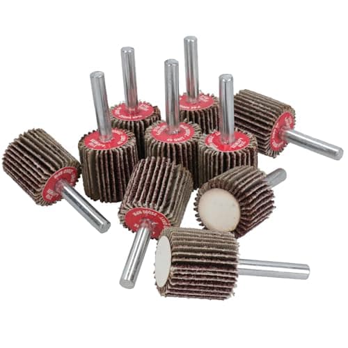 Image of 40 Grit 25mm Flap Wheel Disc Abrasive Sanding Pads For Drills 6mm Shank 10pc