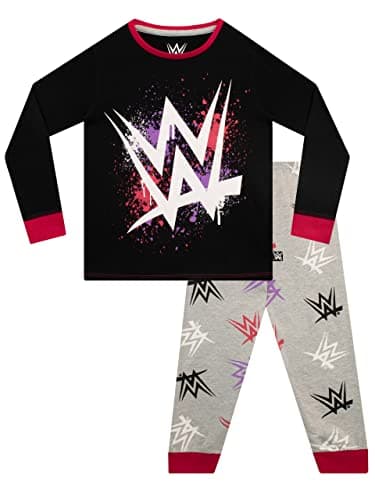 Image of WWE Girls Pyjamas Black 5-6 Years