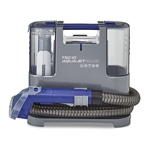 Image of Tower T548005 AquajetPlus Spot Cleaner with Suction Nozzle & Brush, 1.2L Clean & Dirty Water Tanks, 1.2m Hose, 400W, Grey & Blue