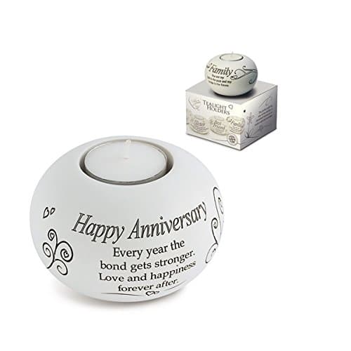 Image of Said with sentiment 7327 Happy Anniversary Tealight Holder