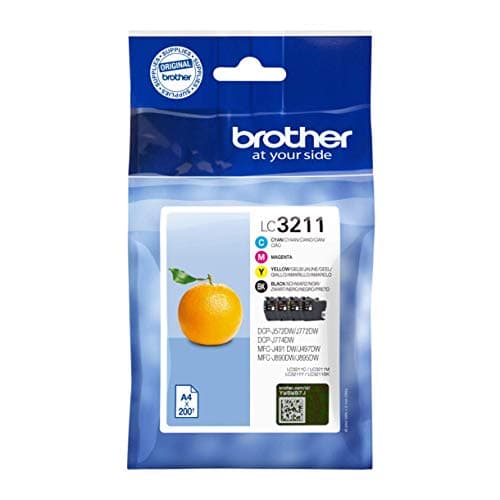 Image of Brother LC-3211C/LC-3211M/LC-3211Y/LC-3211BK Inkjet Cartridges, Multi Pack, Standard Yield, Cyan, Magenta, Yellow and Black, Genuine Supplies