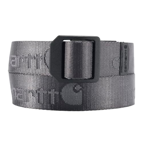 Image of Carhartt Men's Nylon Webbing Ladder Lock Belt, Gravel, L