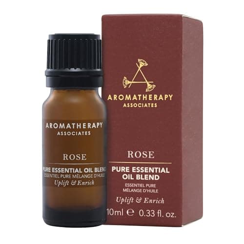 Image of Aromatherapy Associates Rose Pure Essential Oil Blend 10ml - Uplifting Damask Rose, Harmonizing Geranium, Skin Conditioning Palmarosa, Positive, Optimistic