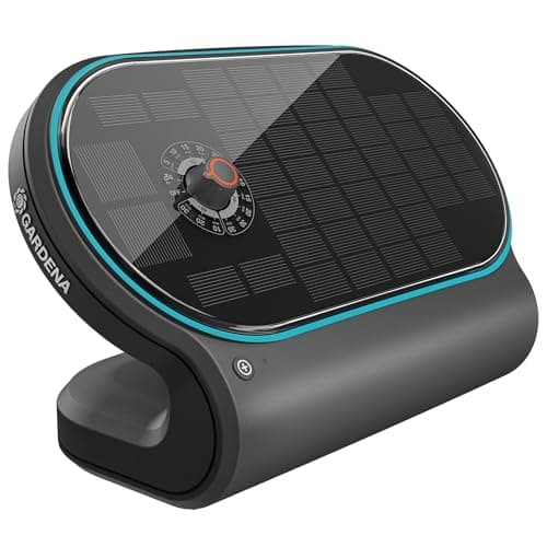 Image of Gardena Solar-Powered Irrigation AquaBloom L Set: Automatic Irrigation System for Balconies, Terraces, and Raised Beds, Precise Watering, 14 Pre-Programmed Schedules, Easy Installation (13330-20)