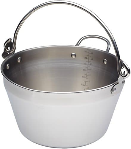 Image of KitchenCraft Jam Pan for Induction Hob with Recipe in Gift Box, Home Made Maslin, Stainless Steel, 4.5 Litre, Silver